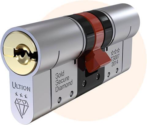 a 3 * diamond, high security anti snap cylinder lock